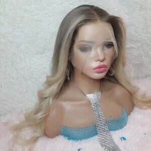 ✨16-22 Inch Platinum Blonde Darke Root Lace Wig  ✨